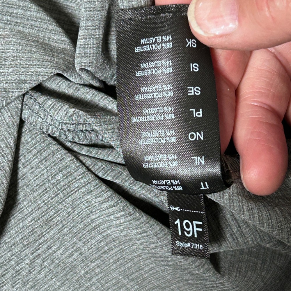 Kuhl Provok Men L Gray Textured Short Sleeve Button Up Shirt Outdoor Hike Trail - Picture 4 of 14